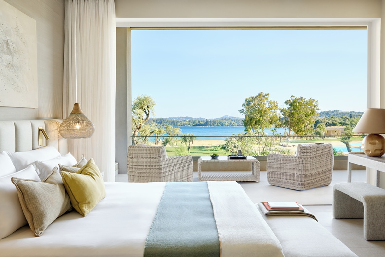Tiara Holidays - Ikos Odisia - deluxe one bedroom bungalow suite balcony front sea